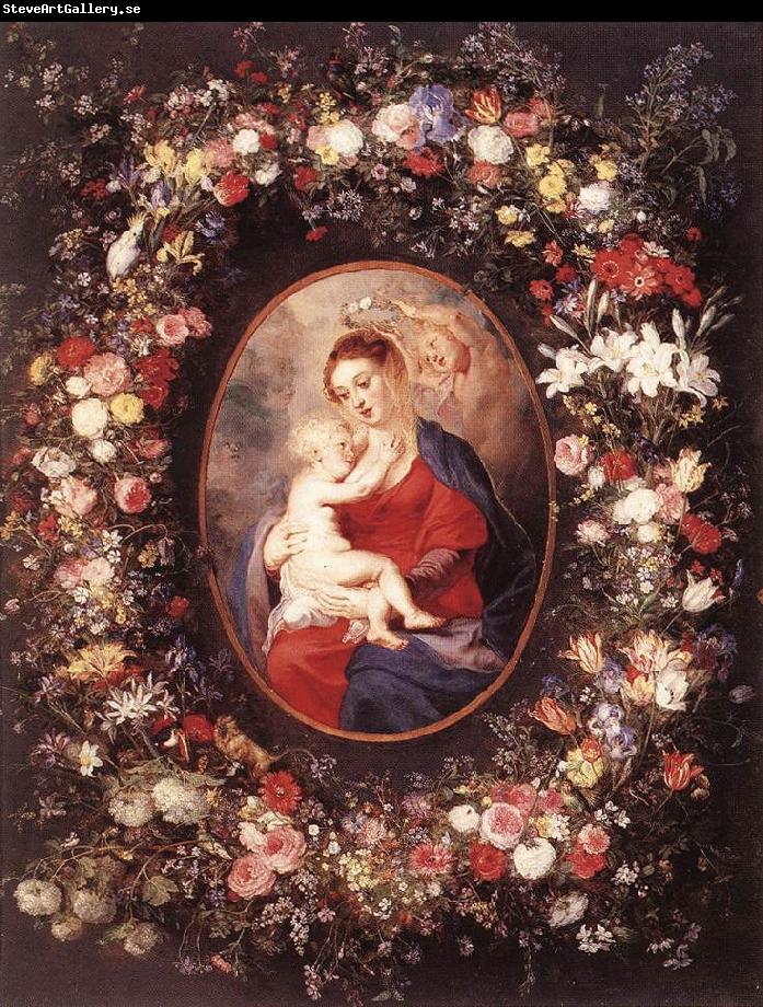 RUBENS, Pieter Pauwel The Virgin and Child in a Garland of Flower